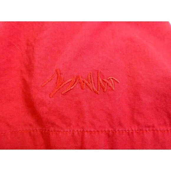 Coogi Red & Navy Vintage Racing 1969 Emblem Short Sleeve Button Shirt Xxl - Picture 8 of 16